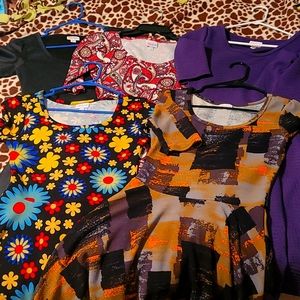 LOT of 5 LuLaRoe Nicole Dresses size XS